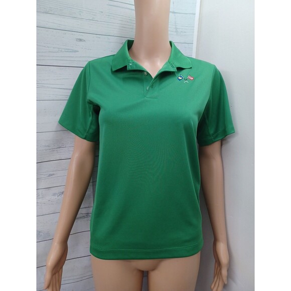 NIKE Golf Dri Fit Shirt Womens Sz M Green David Toms Academy 265 - Picture 1 of 8